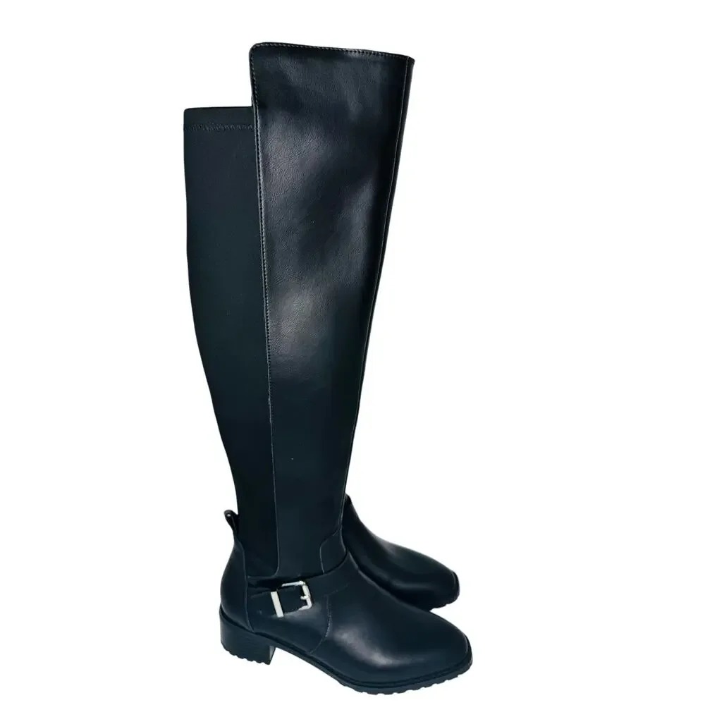 Blondo Sylvia Black Leather Over Knee Boots Waterproof Women’s Size 9